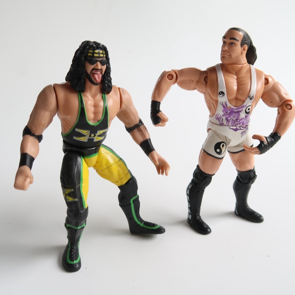 X-Pac vs Rob Van Dam Wrestling Figure Vintage lot WWF 90s WWE